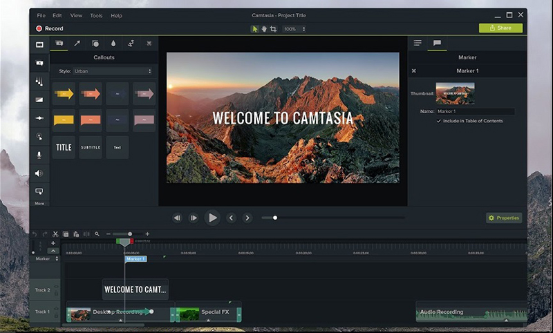 Phần mềm Camtasia Studio