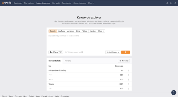 su dung cong cu nghien cuu tu khoa ahref