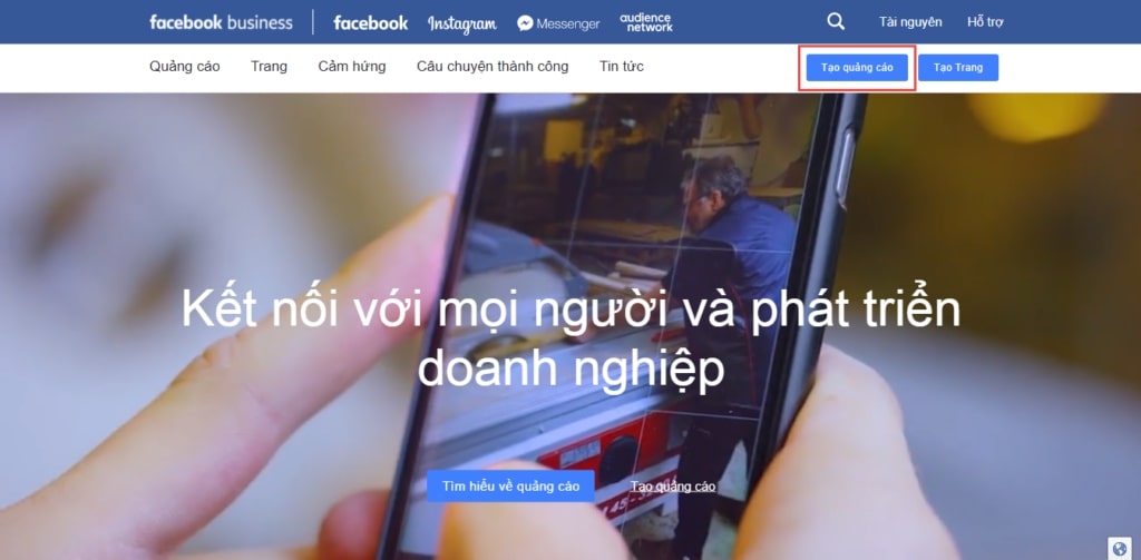 Tạo quảng cáo trên Bussiness