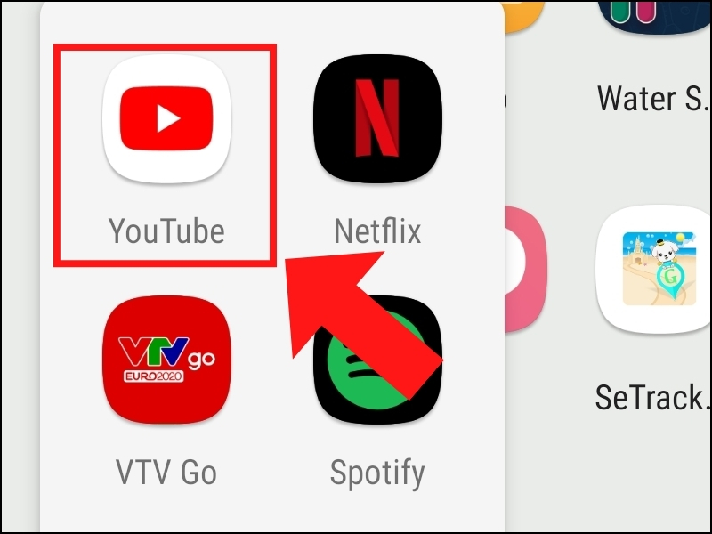 Mở ứng dụng Youtube trên điện thoại