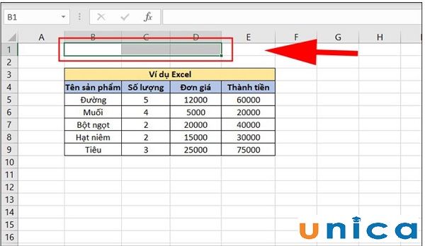Chọn vùng cần thực hiện