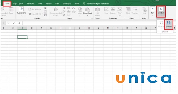 Thêm dấu tích bằng công cụ Symbols