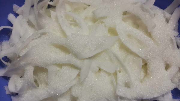 Ướp dừa với đường