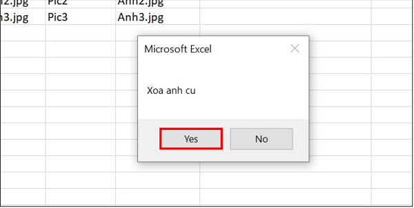 Chèn nhiều ảnh một lúc trong Excel nhanh