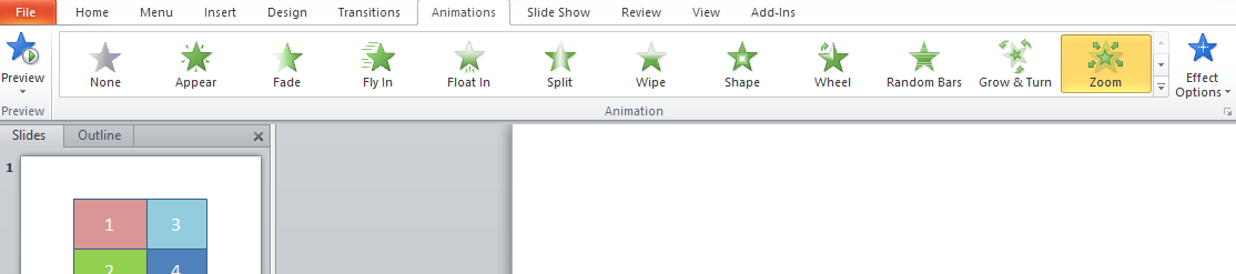 Áp dụng hiệu ứng