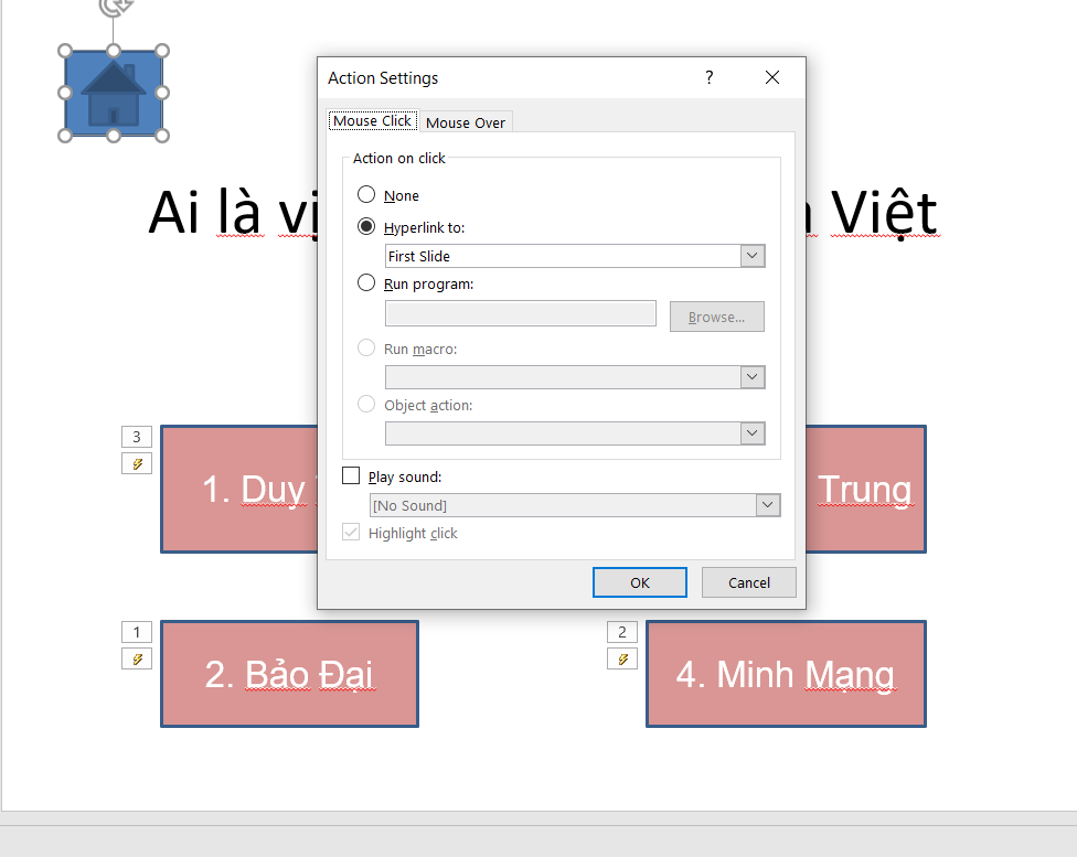 Thêm nút Home trong Action Button