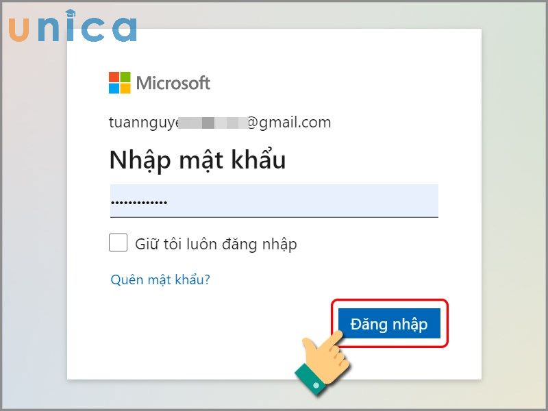 Đăng nhập tài khoản PowerPoint Microsoft