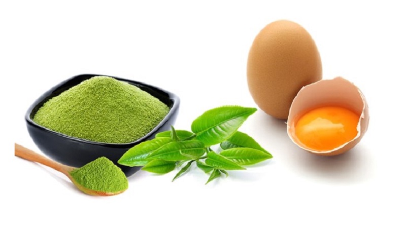 Mặt nạ lòng trắng trứng bột trà xanh giúp giảm thâm, làm trắng da