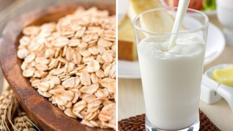 Mặt nạ sữa tươi yến mạch giúp cung cấp độ ẩm cho làn da khô