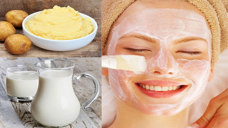 Mặt nạ sữa tươi khoai tây giúp làm trắng da