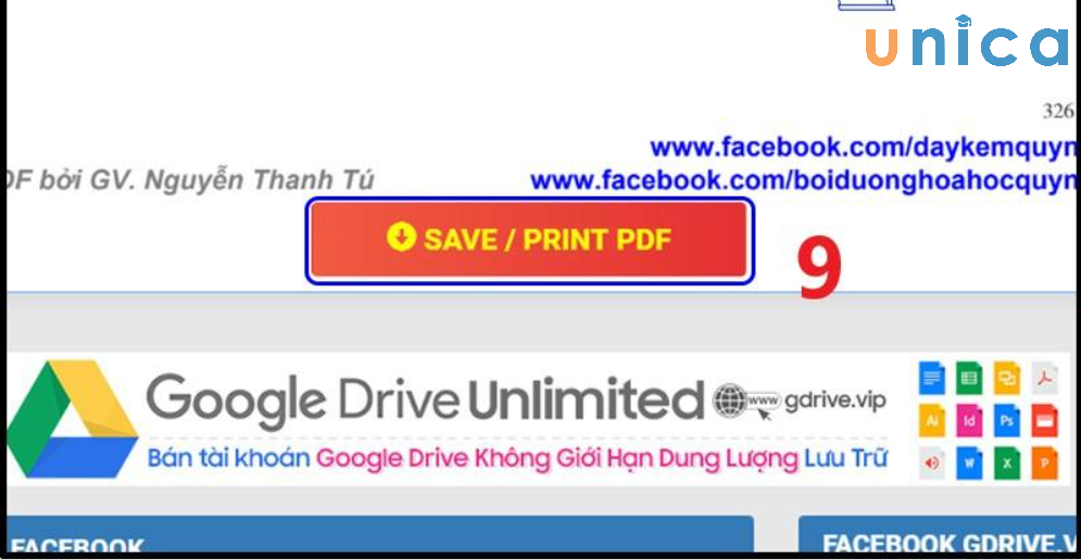 Nhấn vào Save/Print PDF