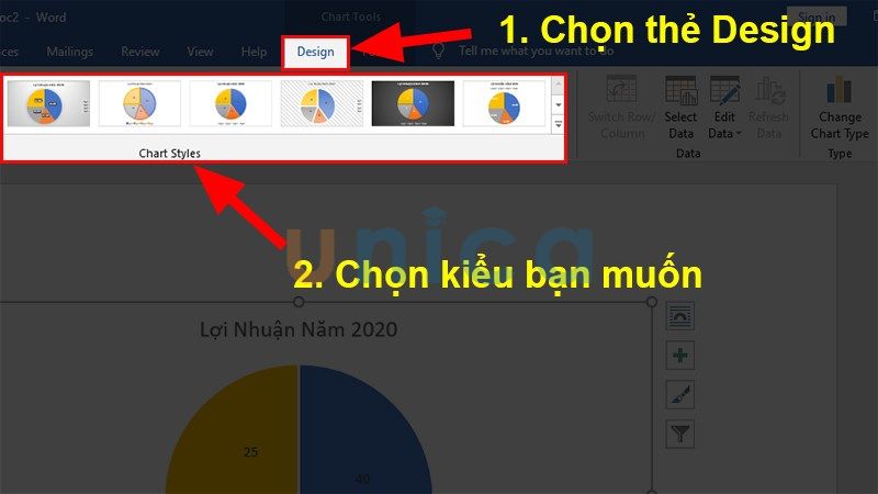 Thay đổi kiểu trong biểu đồ tròn - Hình 2