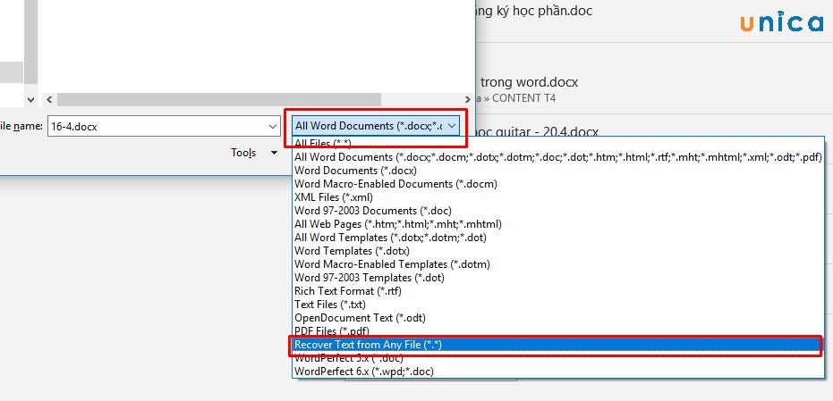 Các bước mở file Word không mở được