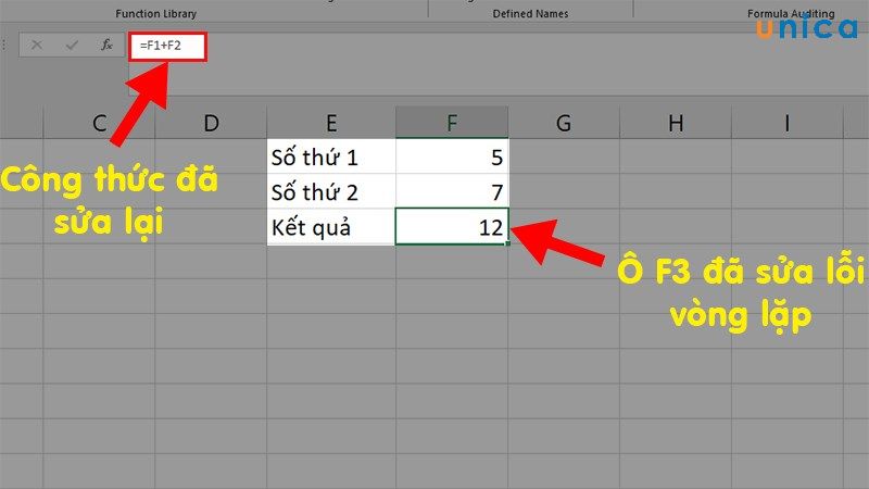 Khắc phục lỗi vòng lặp trong Excel