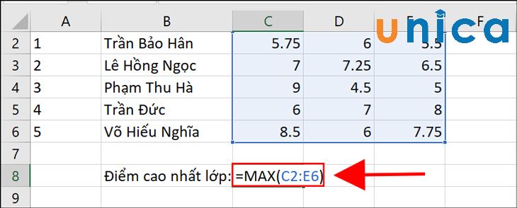 cach-dung-ham-min-max-trong-excel-1