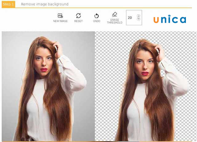 Tạo ảnh trong suốt bằng Background Eraser