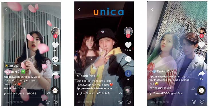 Tham gia vào những thử thách Tik Tok