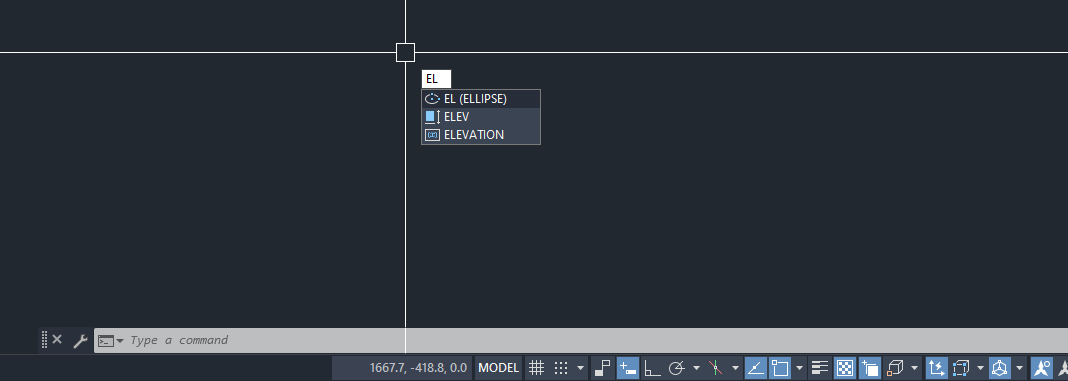 Gọi Lệnh EL để vẽ hình ellipse