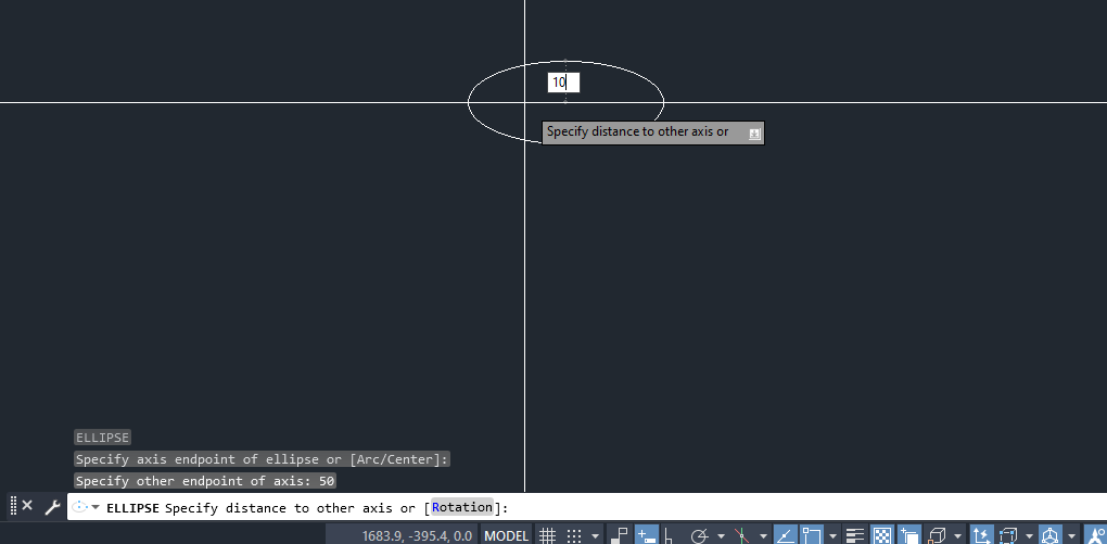 Nhập giá trị kích thước còn lại của bán kính