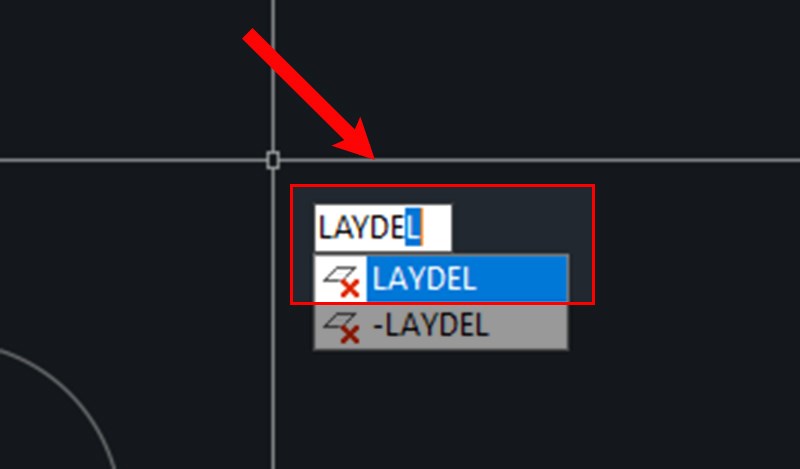 Xóa layer bằng lệnh Laydel