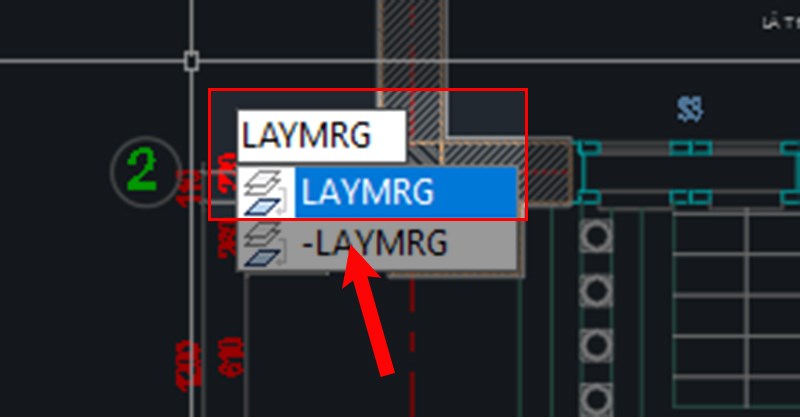 Xóa layer bằng Lệnh Laymrg