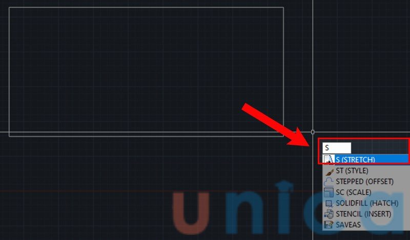 Nhập lệnh S và nhấn Enter