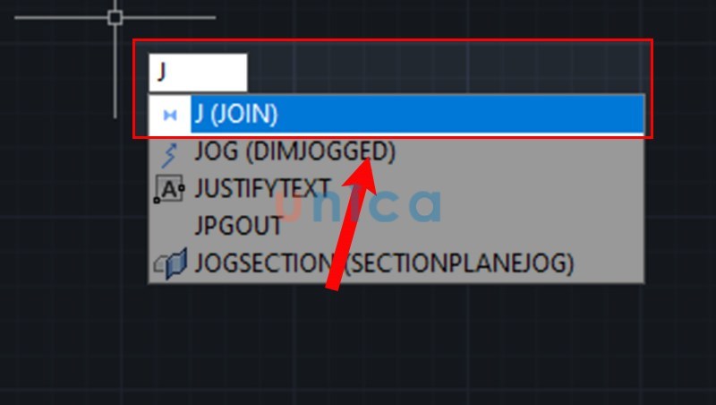 Dùng lệnh Join để nối 2 đường thẳng trong cad