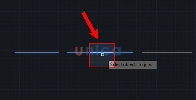 Dùng lệnh Join để nối 2 đường thẳng trong cad