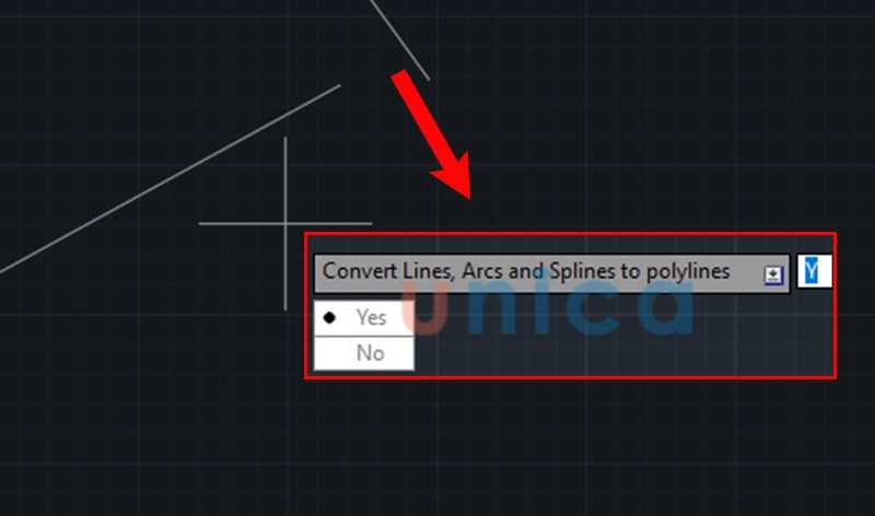 Dùng lệnh PEDIT nối 2 đoạn thẳng trong cad