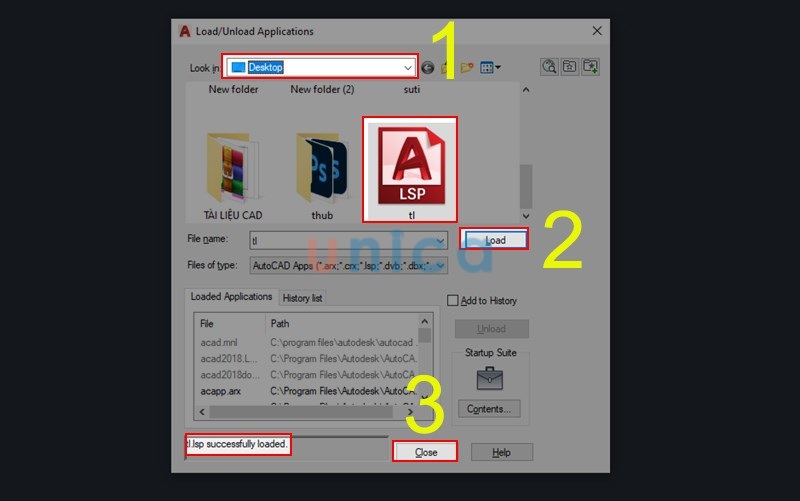 Load Lisp để đo tổng chiều dài của đối tượng bằng lệnh TL