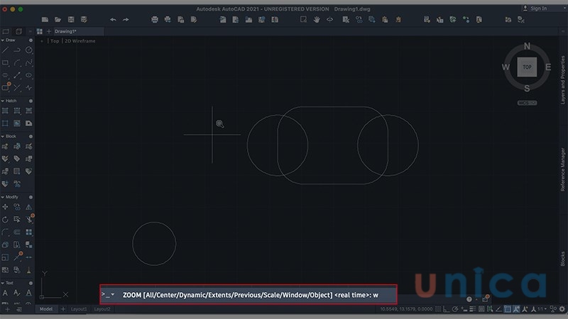 Nhập W và nhấn Enter