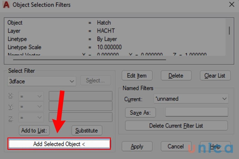 Lọc đối tượng trong Cad bằng cách chọn thuộc tính từ đối tượng trên bản vẽ