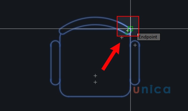 Chọn tâm đối tượng cần xoay