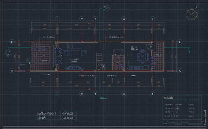 Kết quả sau khi thực hiện lệnh tạo Xref trong CAD