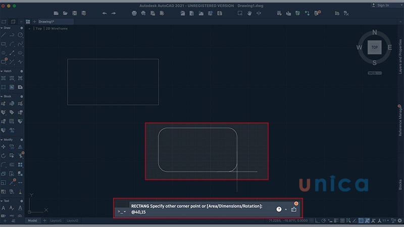 Nhập chiều dài và chiều rộng như trên
