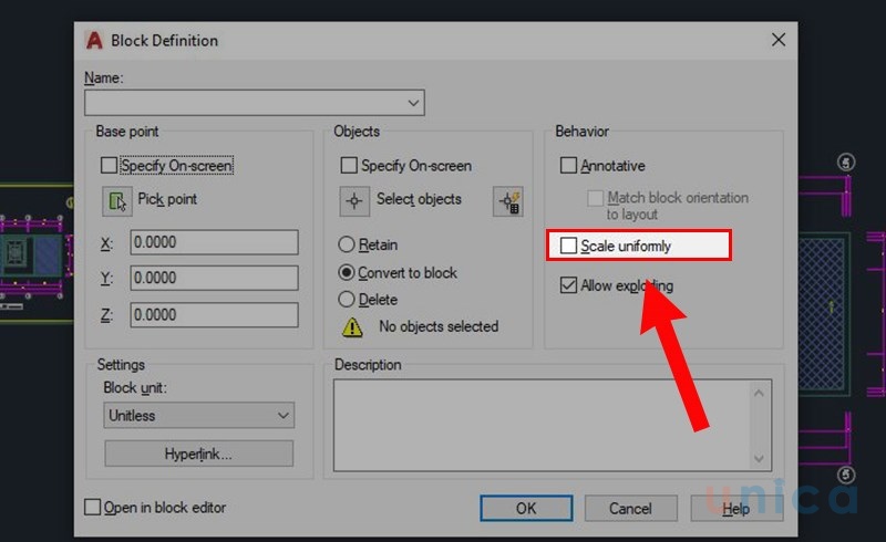 Cách sử dụng lệnh Scale đối với Blocks