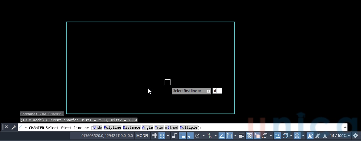 Cách dùng lệnh vát góc trong Cad