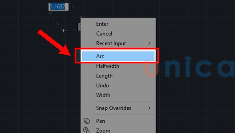 Chọn điểm bắt đầu vẽ giống lệnh Spline