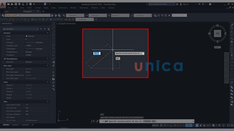 Click chuột chọn điểm thứ hai