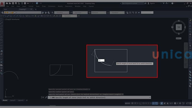 Nhập chiều dài cung tròn