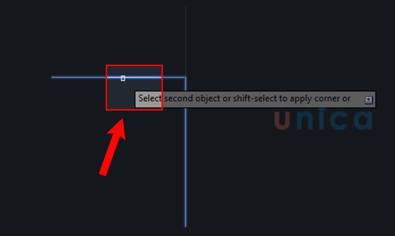 Rê chuột đến đoạn còn lại và click chuột chọn vào