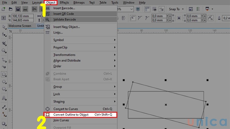 Hướng dẫn cách xoay hình trong corel