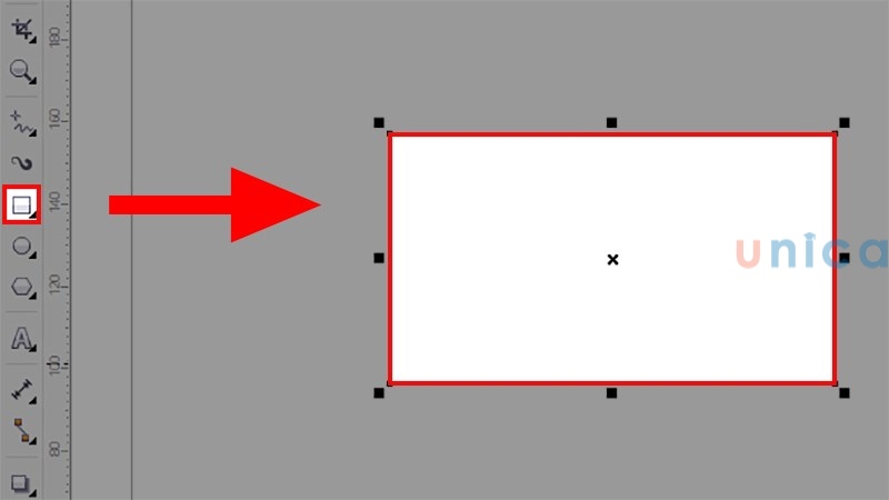 Vẽ một hình vuông hoặc hình chữ nhật bất kỳ