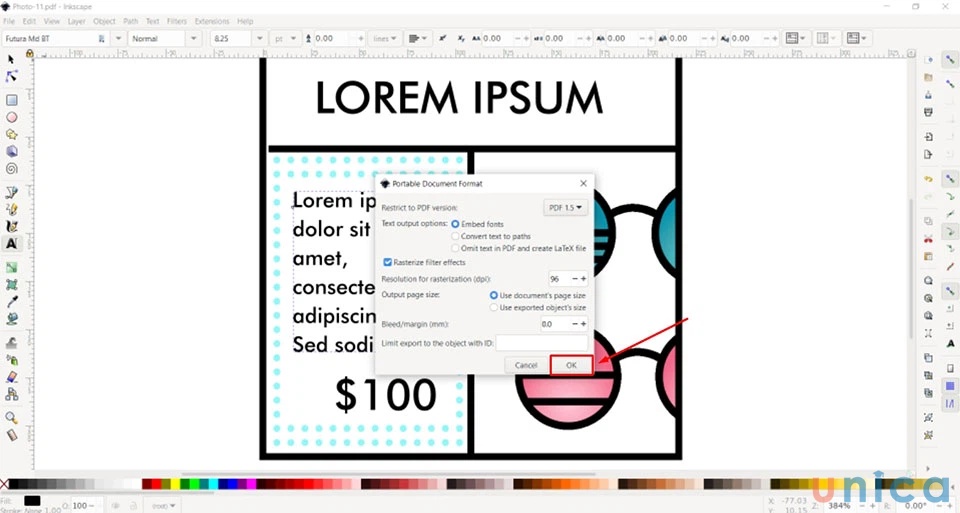 Định dạng và vị trí lưu file PDF mới
