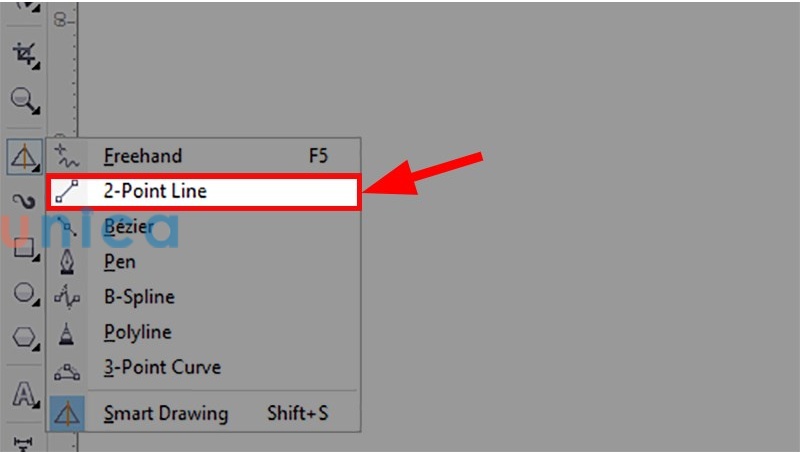 Chọn công cụ 2 - Point Line Tool