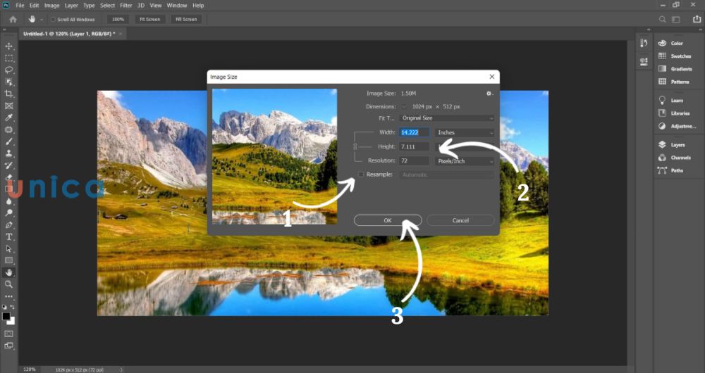 Cách phóng to ảnh trong photoshop chi tiết nhất