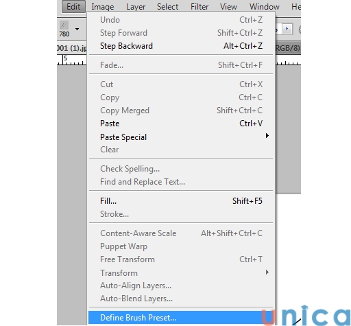 Nhấn Define Brush Preset