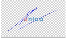 Kết quả tách chữ ký trong photoshop