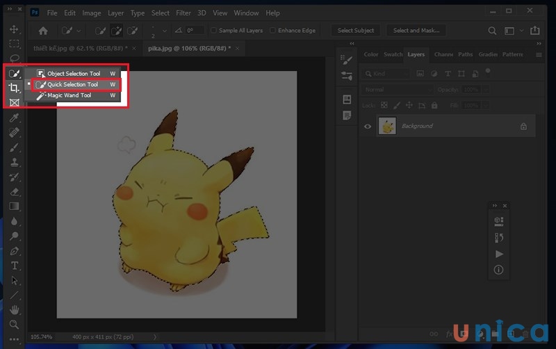 Cách chèn ảnh vào khung trong photoshop