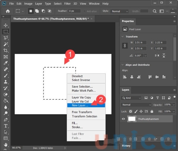 Đặt tên cho Layer mới